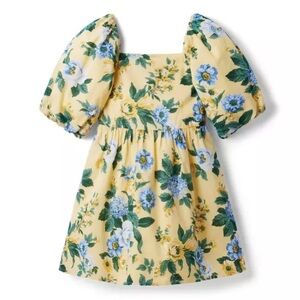 Janie and Jack Size 10 Floral Bubble Sleeve Dress